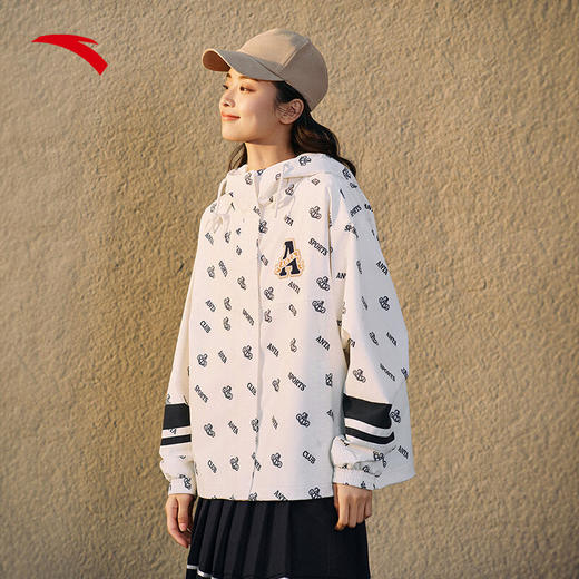 安踏（ANTA）梭织薄外套 女子2025年夏季潮流百搭外套复古休闲上衣162518603 商品图4