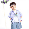 男童翻领短袖上衣夏季新款安奈儿童装实体店同款XB521602 商品缩略图0