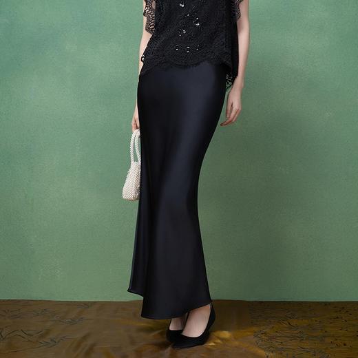 【林栖设计小店】（现货）优雅半身裙缎面复古法式百搭鱼尾修身显瘦气质2025春夏新品裙子女1952091 商品图6