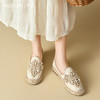 西遇小香风渔夫鞋女新款春夏法式珍珠一脚蹬平底鞋配裙子单鞋V0556482 商品缩略图2