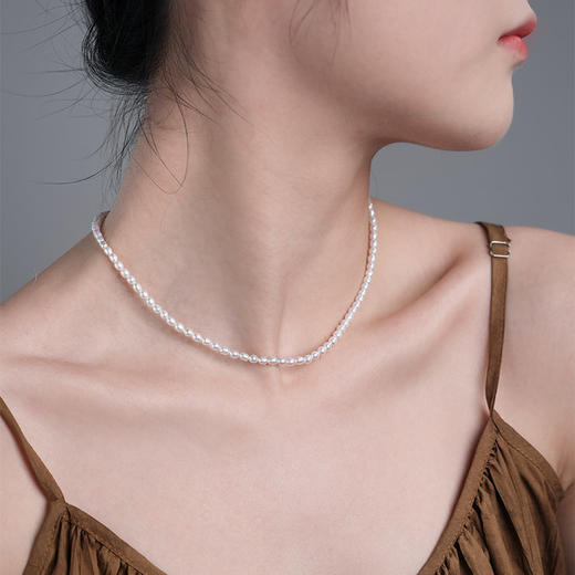 戴拉珍珠配饰《真爱经典》，天然淡水小米珍珠3-4mm项链、戴妃款10-11mm吊坠项链，低调而优雅，轻松百搭，配备礼盒，送女神优选 商品图2