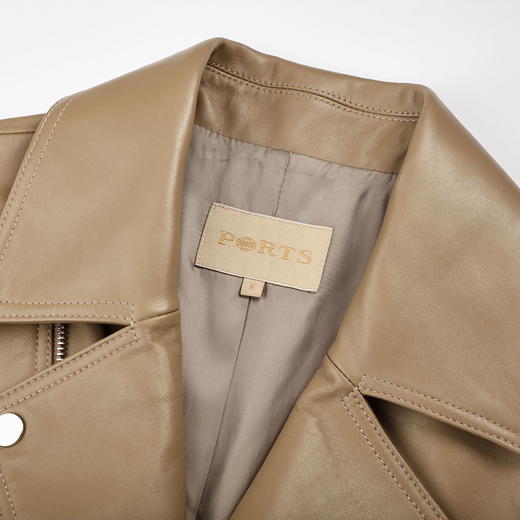 10003317500 宝姿PORTS   女装长袖短皮衣 商品图2