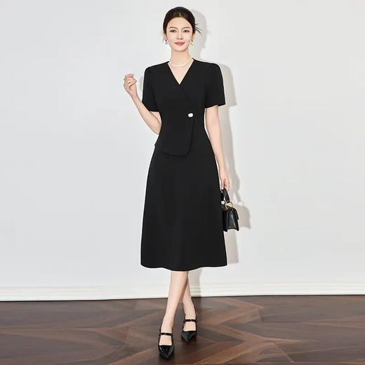 【高货wl】全新升级【铂金会员330/天猫449/差价119】(02856) 洛诗琳25春款时尚气质V领正式场合雅致通勤风高级感连衣裙 商品图2