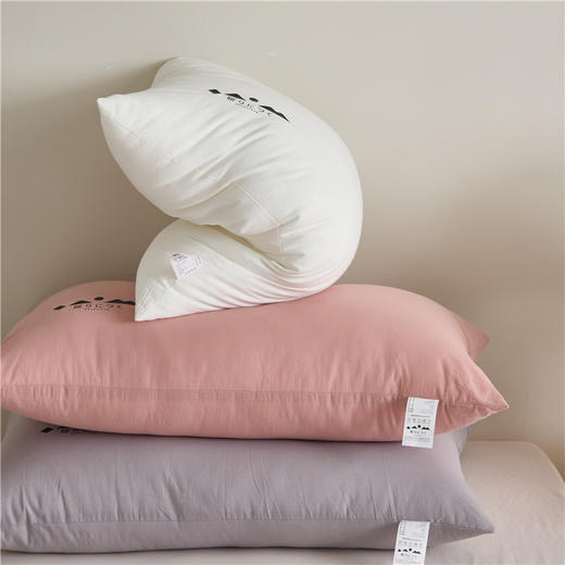 自然醒A类全棉色织水洗枕头枕芯助睡眠护颈椎成人家用一对装酒店专用整头套男学生宿舍XK 商品图2