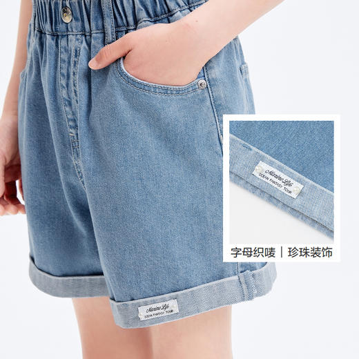 巴拉巴拉童装儿童裤子女童牛仔短裤夏装款纯棉短裤时尚洋气百搭 商品图3