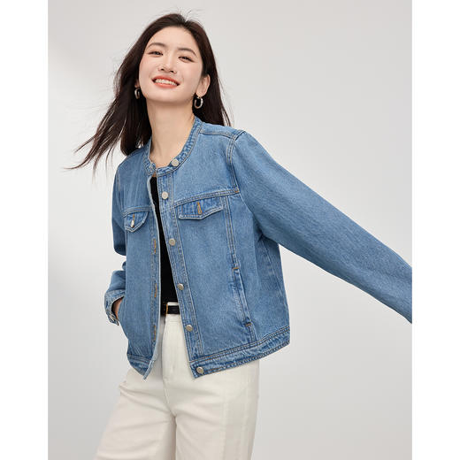 【年货节】熙世界小香风牛仔外套女短款2025春夏外穿内搭中长无袖打底背心裙搭配 商品图3