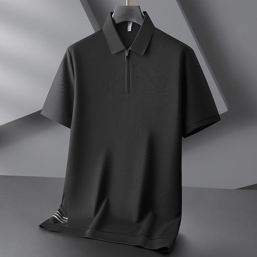【棉质】【DDP】大依优型大码拉链款短袖POLO衫加肥大码男士翻领短袖体恤夏季款胖子休闲百搭半拉链棉 商品图1