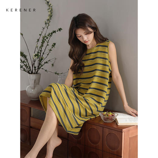 可人儿小众设计师新款泡泡绵女士睡衣夏季少女睡裙可外穿家居服 商品图3