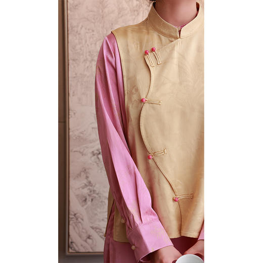 【抖音专属】新中式马甲（25704066-黄栗留-结缘款） 商品图2