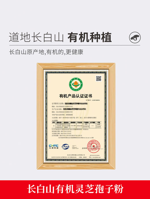 长白山有机灵芝孢子粉250g/罐 商品图2