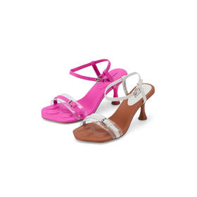 westory夏季新款法式优雅细高跟凉鞋露趾高跟鞋凉鞋W24BG62131