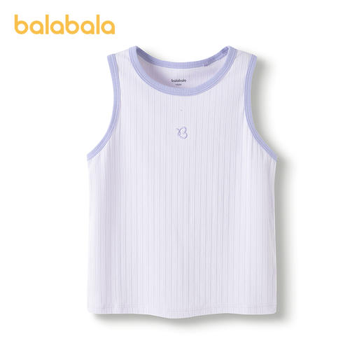 巴拉巴拉童装儿童背心女童夏装中幼童无袖休闲绣花甜美圆领上衣女 商品图0