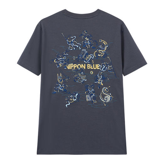 ONIARAI/鬼洗25春夏新品泥棒蓝十二神位绣花短袖男式T恤 25NOB32 商品图4