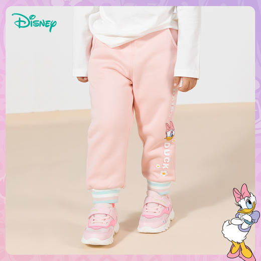 迪士尼童装女童加绒长裤秋冬新款中小童甜美黛丝宝宝保暖绒裤233K1387 商品图3