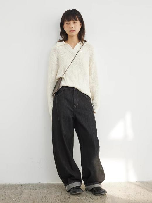 步履不停/5A13271C/肌理针织v领POLO衫 商品图1