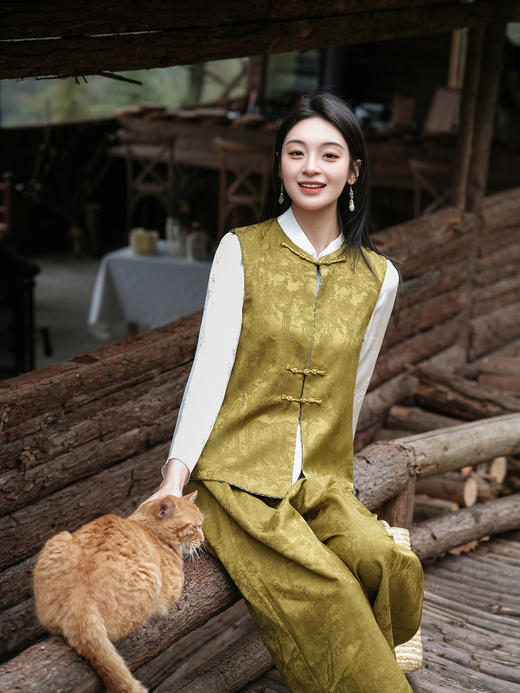 盛唐牡丹| 新禾绿丝毛双面穿裤子 商品图4