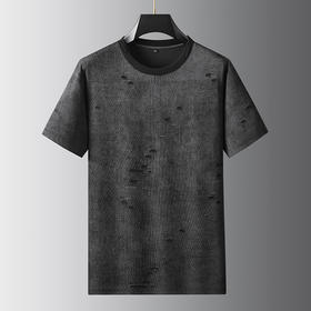 【棉质】【DDA】大依优型大码短袖T恤夏季圆领半袖加肥加大码短袖上衣胖子男士潮流