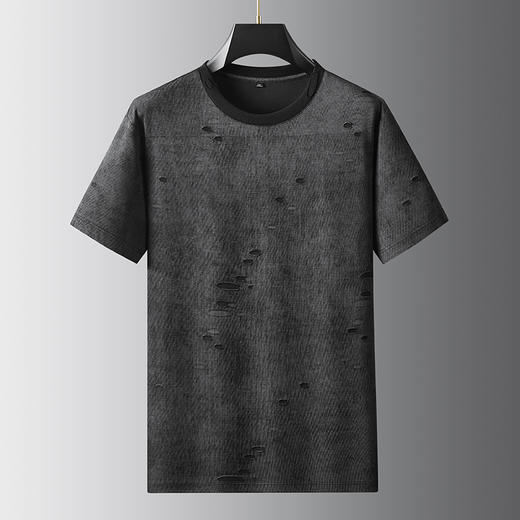 【棉质】【DDA】大依优型大码短袖T恤夏季圆领半袖加肥加大码短袖上衣胖子男士潮流 商品图0