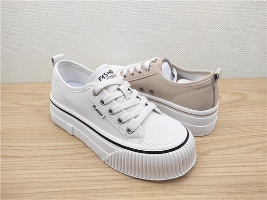 豪行新款23307002真皮运动休闲低跟女鞋单鞋皮鞋 商品图2