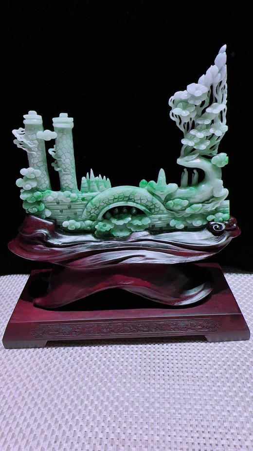 620893翡翠摆件【鹿鸣蝉音】 商品图5