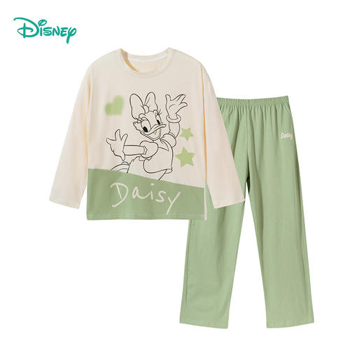 秋冬新款纯棉家居服套装黛西印花长袖长裤睡衣两件套可外穿ZD3CY004 商品图3