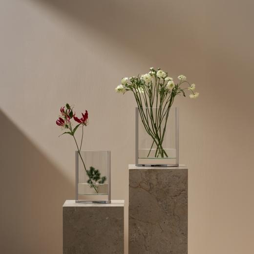 凌缘银边花瓶 RESONG日诵家居 玻璃花器插花饰品 商品图0