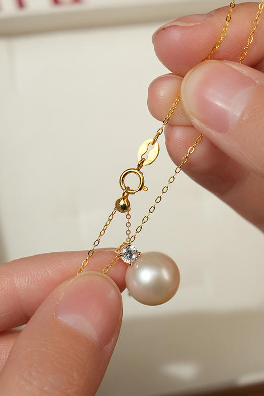 戴拉珍珠配饰《真爱经典》，天然淡水小米珍珠3-4mm项链、戴妃款10-11mm吊坠项链，低调而优雅，轻松百搭，配备礼盒，送女神优选 商品图7