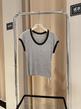 【门店同款】ENJOY秋季less is more飘带拼色上衣 158898640