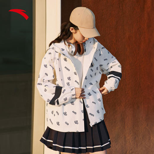 安踏（ANTA）梭织薄外套 女子2025年夏季潮流百搭外套复古休闲上衣162518603 商品图3