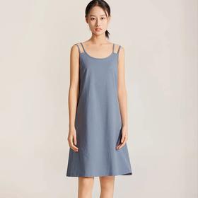weyo 长绒棉双吊带连衣裙休闲居家宽松睡裙连衣裙13605