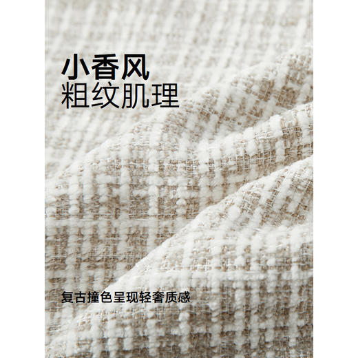 GXG男装小香风粗纹肌理简约时尚宽松翻领长袖衬衫外套25春热卖 商品图4