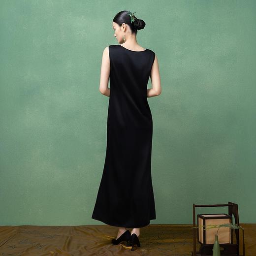 【林栖设计小店】优雅连衣裙复古法式气质修身显瘦2025春夏新品无袖长裙女1952116 商品图6