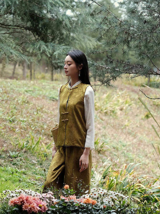 盛唐牡丹| 新禾绿丝毛双面穿马甲 商品图5