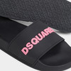DSQUARED2 女士字母徽标拖鞋 黑色 FFW0017 17205013 M4074 商品缩略图3