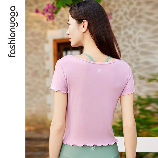 凡圣瑜伽超柔软短款短袖 F15324 商品图3