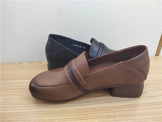 豪行新款23394561真皮时尚休闲低跟女鞋单鞋皮鞋 商品图5