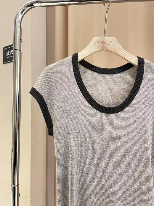 【门店同款】ENJOY秋季less is more飘带拼色上衣 158898640 商品图1