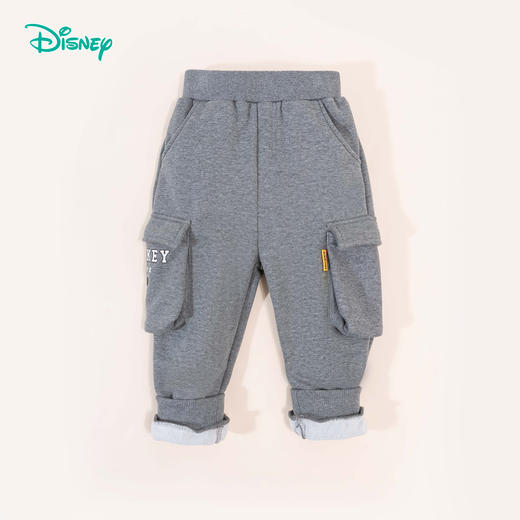 【商城同款】迪士尼男宝宝休闲长裤秋冬装时尚儿童保暖加绒裤子宽松百搭运动裤ZD3DK016 商品图6