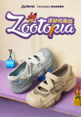 TEENMIX天美意 疯狂动物城联名 厚底丑萌休闲鞋女运动玛丽珍鞋子2025春新款