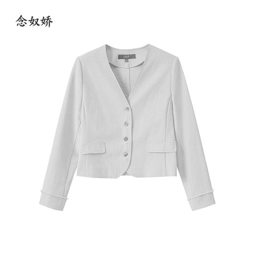 【商场同款】CNX5388 “静奢西装”  冰川灰V领短款西服外套 商品图2
