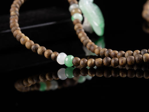 XY0108原创沉香+翡翠飘色天鹅挂件 商品图6