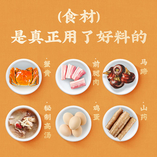 同庆楼招牌手工剁馅蟹黄狮子头600g 商品图1