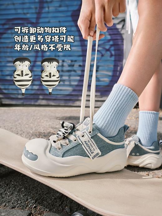 TEENMIX天美意 趴趴团子厚底大头鞋丑萌鞋运动板鞋女休闲帆布鞋2025夏新款 商品图1