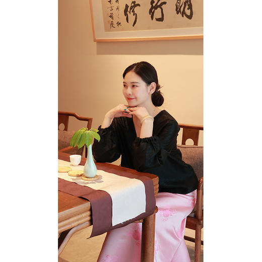 【抖音专属】新中式衬衣（25710089暗龙紫高定款） 商品图2