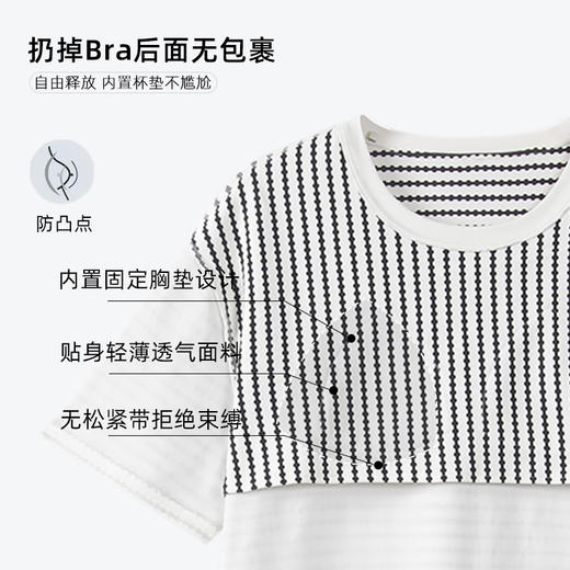 洁丽雅夏季新款女士家居服套装短袖短裤轻薄透气带胸垫可外穿睡衣 商品图3