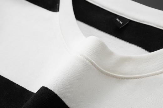 【棉质】【DDA】大依优型大码圆领短袖T恤条纹休闲透气半袖夏季上衣男士胖子潮流 商品图3