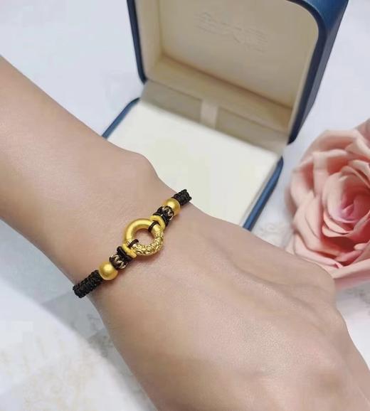 钻石豪门足金999平安扣手链情侣款足金转运珠手绳生日礼物 P 商品图5