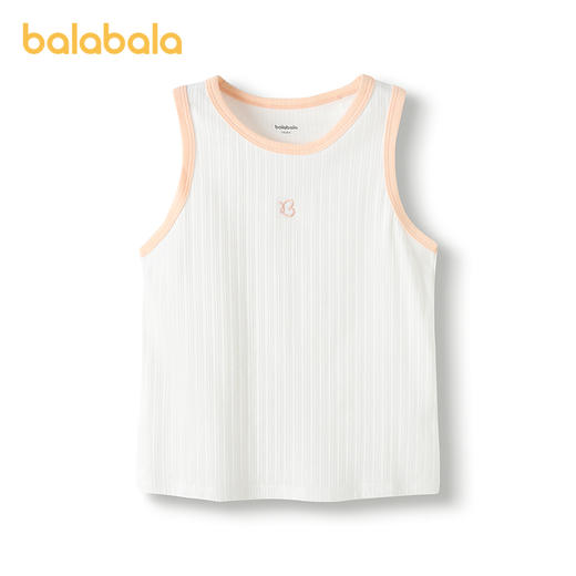 巴拉巴拉童装儿童背心女童夏装中幼童无袖休闲绣花甜美圆领上衣女 商品图1