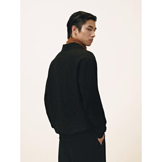 GXG男装 拉链半开襟卫衣翻领长袖上衣polo领卫衣 2025春季热卖 商品图3