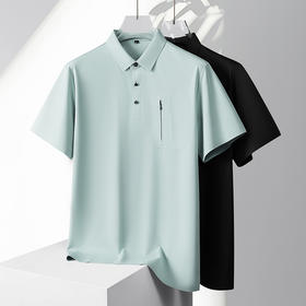 【冰丝】【DDP】大依优型大码短袖POLO衫弹力翻领商务休闲透气半袖夏季上衣